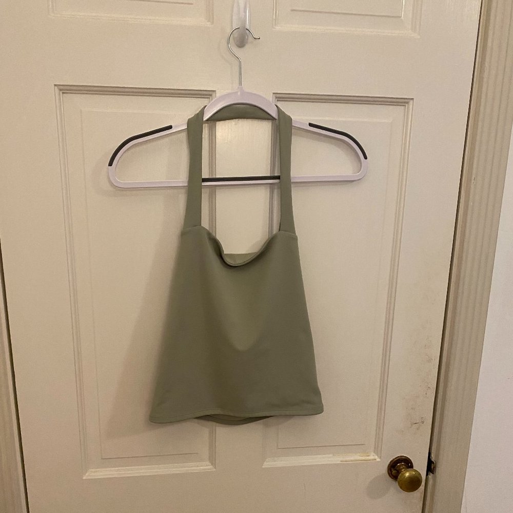 Green halter top